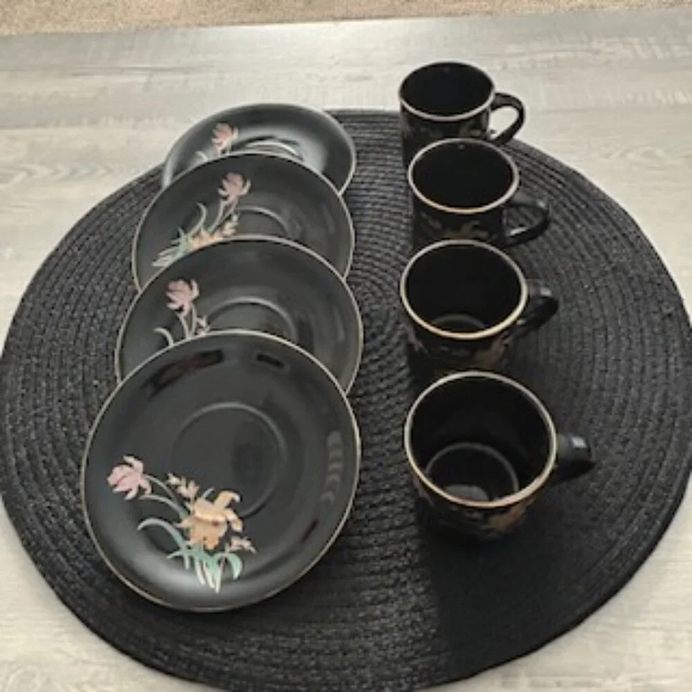 Vintage Japanese Porcelain Demitasse Cup & Saucer Set